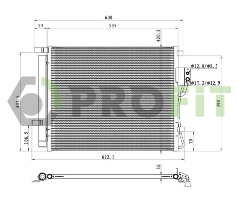 Condenser, air conditioning (1770-0527)