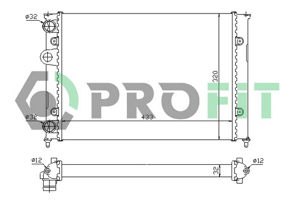 Radiator, engine cooling (PR 9522A5)