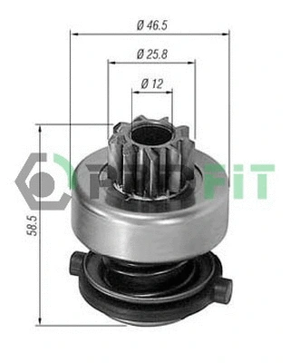 Freewheel Gear, starter (1910-8044)