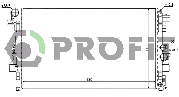 Radiator, engine cooling (PR 3560A3)