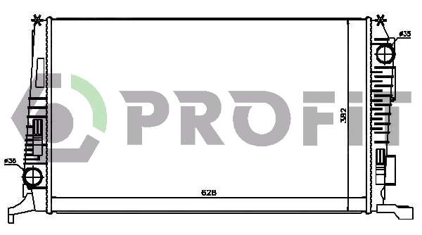 Radiator, engine cooling (PR 6037N8)