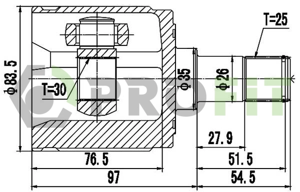 Joint Kit, drive shaft (2810-2062)