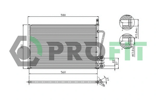 Condenser, air conditioning (PR 2535C1)