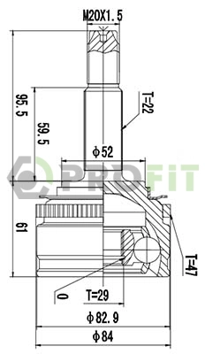 Joint Kit, drive shaft (2710-2650)