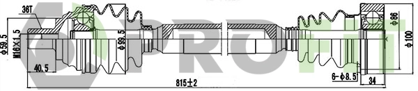 Drive Shaft (2730-0760)