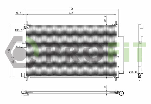 Condenser, air conditioning (1770-0207)