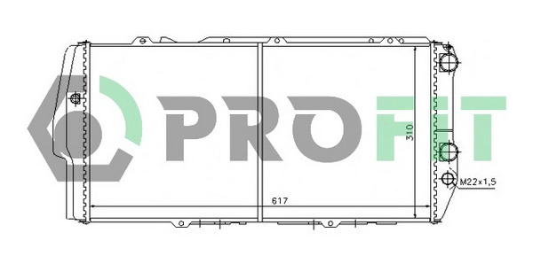 Radiator, engine cooling (PR 0011A1)