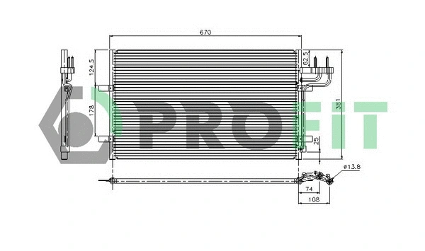 Condenser, air conditioning (PR 2537C1)