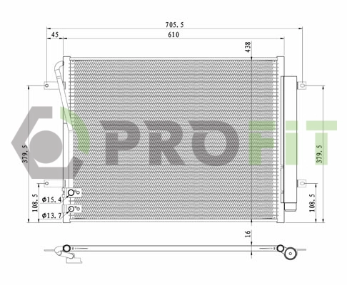 Condenser, air conditioning (1770-0007)