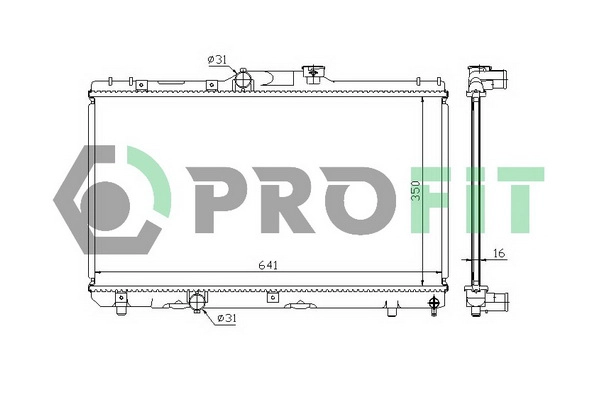 Radiator, engine cooling (PR 8135A1)