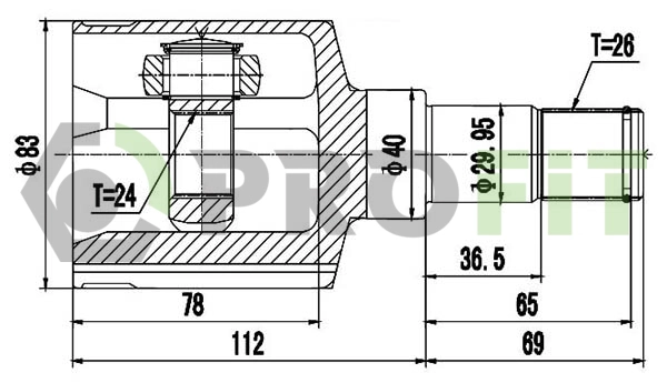 Joint Kit, drive shaft (2810-2056)