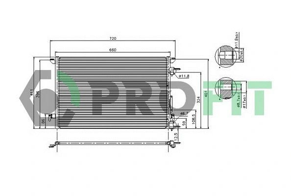 Condenser, air conditioning (PR 5081C1)