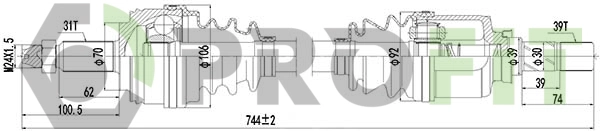 Drive Shaft (2730-1249)