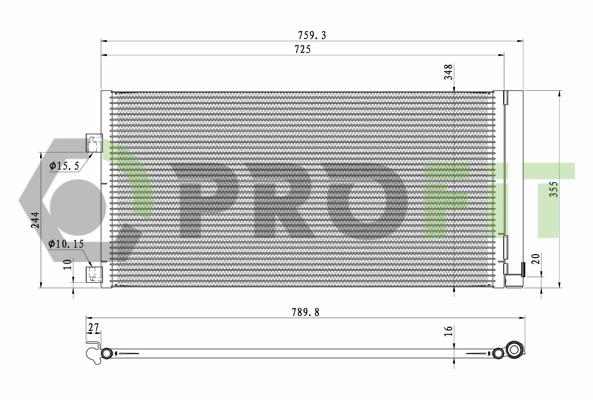 Condenser, air conditioning (1770-0540)