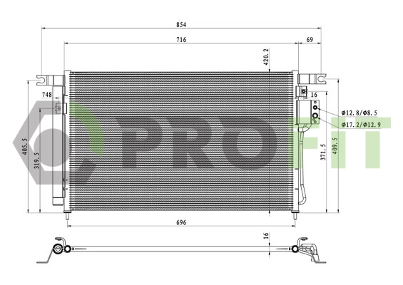 Condenser, air conditioning (1770-0529)
