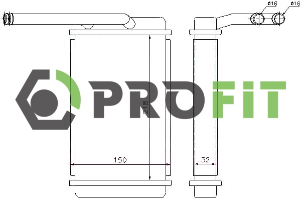 Heat Exchanger, interior heating (1760-0435)