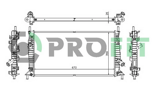 Radiator, engine cooling (PR 2563A1)