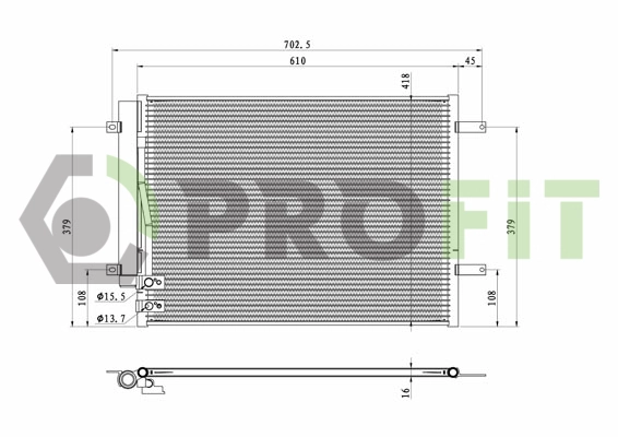 Condenser, air conditioning (1770-0009)
