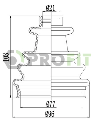 Bellow Kit, drive shaft (2810-0022 XLB)