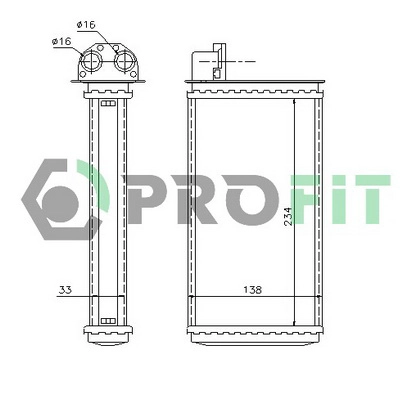 Heat Exchanger, interior heating (PR 0550N1)