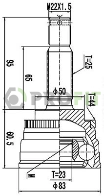 Joint Kit, drive shaft (2710-3067)