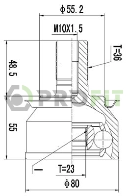 Joint Kit, drive shaft (2710-3037)