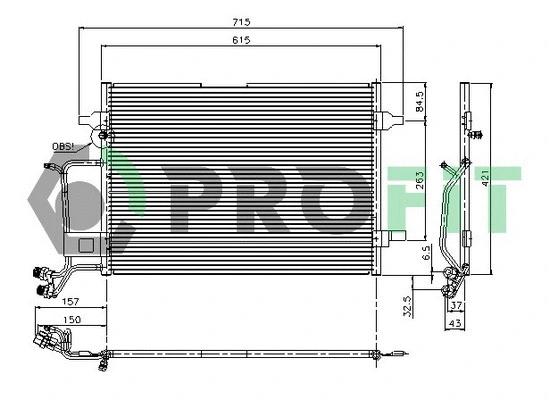 Condenser, air conditioning (PR 9540C3)