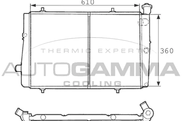 Radiator, engine cooling (100761)