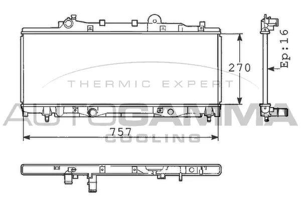 Radiator, engine cooling (101425)