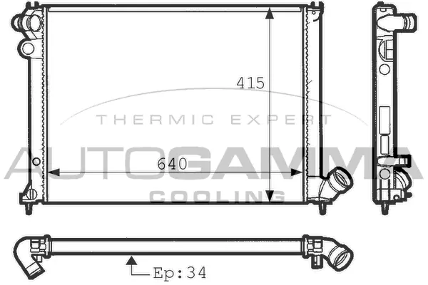 Radiator, engine cooling (100779)