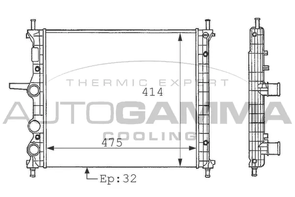 Radiator, engine cooling (101166)