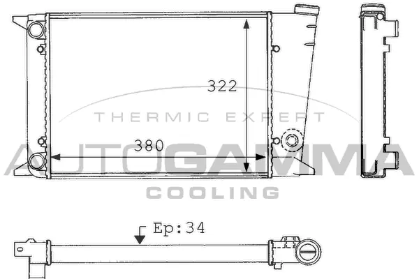 Radiator, engine cooling (101042)
