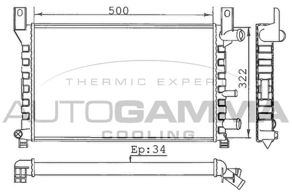 Radiator, engine cooling (100330)