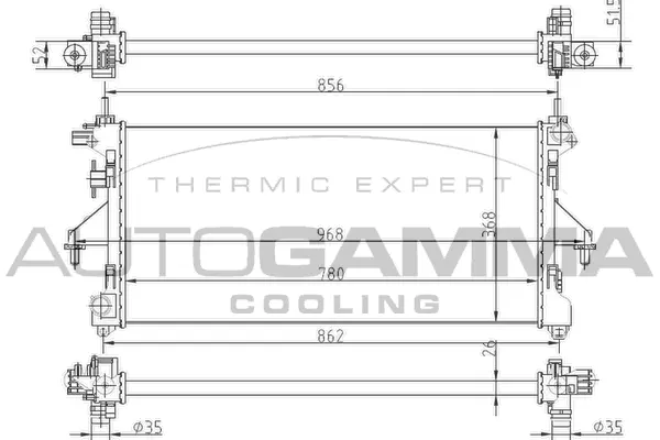 Radiator, engine cooling (104254)