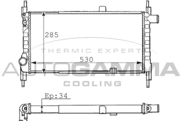 Radiator, engine cooling (100686)