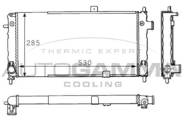 Radiator, engine cooling (100705)