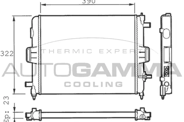 Radiator, engine cooling (100149)