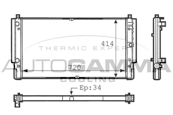 Radiator, engine cooling (101083)
