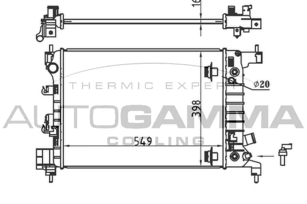 Radiator, engine cooling (107528)