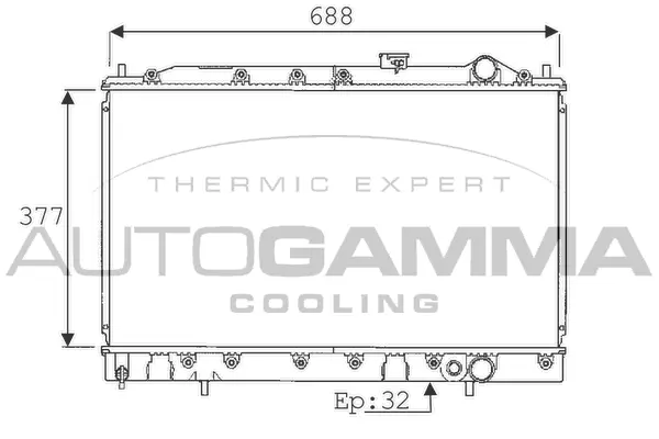 Radiator, engine cooling (101433)