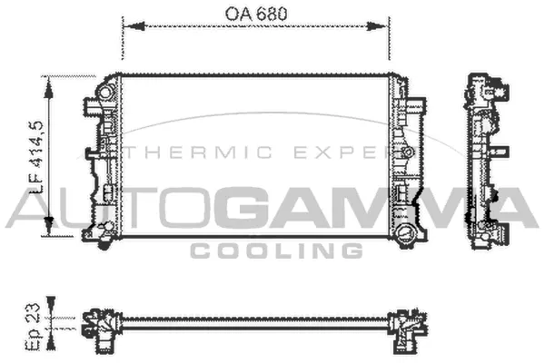 Radiator, engine cooling (104537)