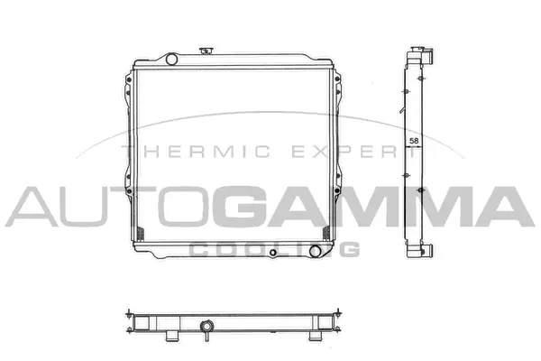 Radiator, engine cooling (102369)