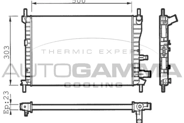 Radiator, engine cooling (100356)