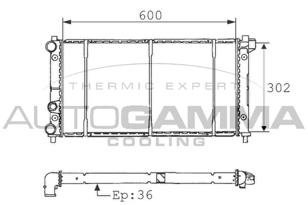 Radiator, engine cooling (100955)