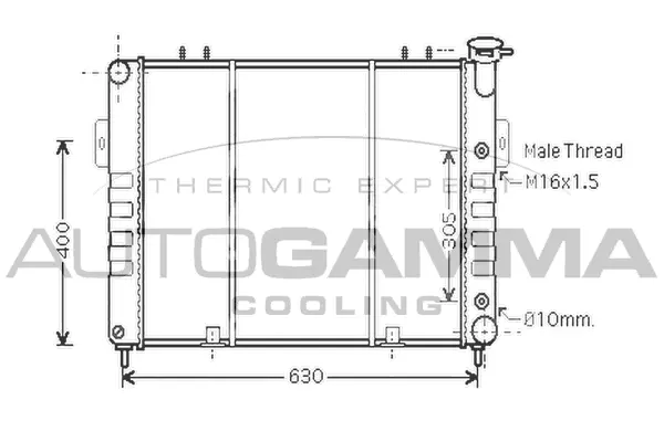 Radiator, engine cooling (104271)