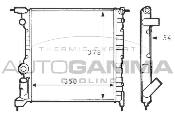Radiator, engine cooling (100883)