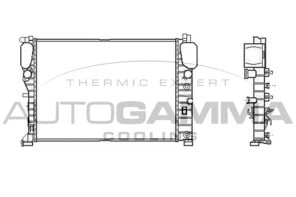 Radiator, engine cooling (104801)
