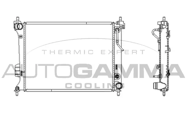 Radiator, engine cooling (107124)
