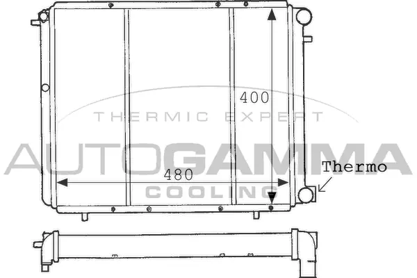 Radiator, engine cooling (100855)