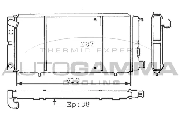 Radiator, engine cooling (100744)